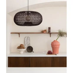 Good & Mojo Suspension Arizona Rotin abat-jour bordeaux New