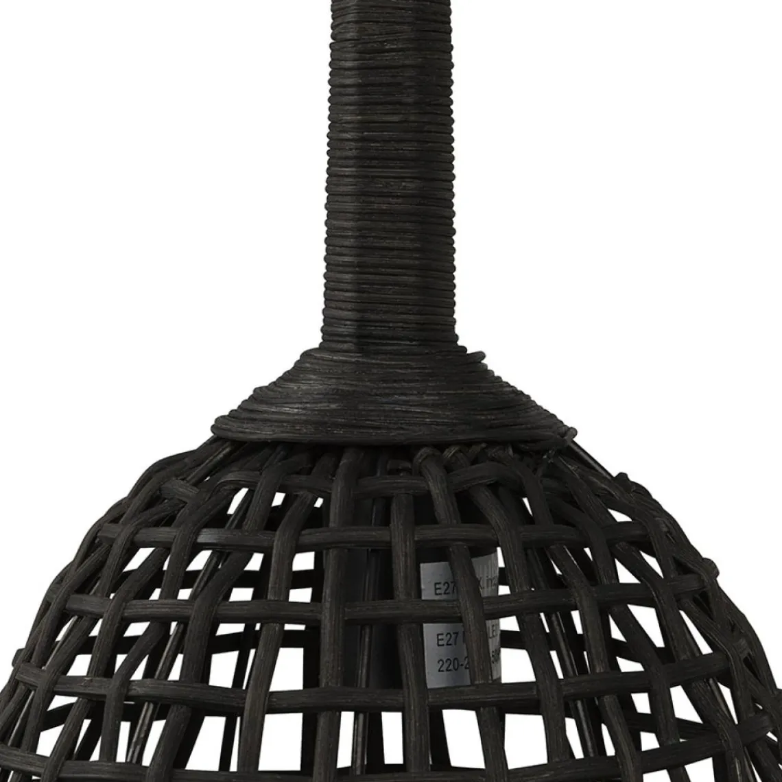 ALTEREGO Suspension 'BENDITO' en rotin noir