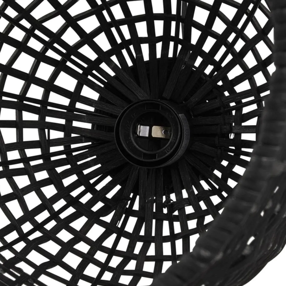 ALTEREGO Suspension 'BENDITO' en rotin noir