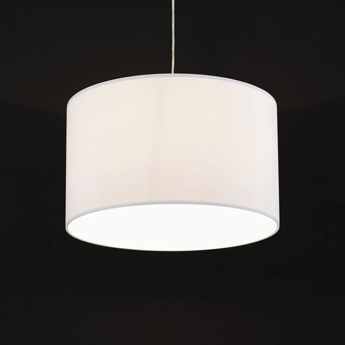 ALTEREGO Suspension 'BUNGEE' ronde avec abat-jour blanc New