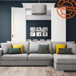 ALTEREGO Suspension 'BUNGEE' ronde avec abat-jour gris