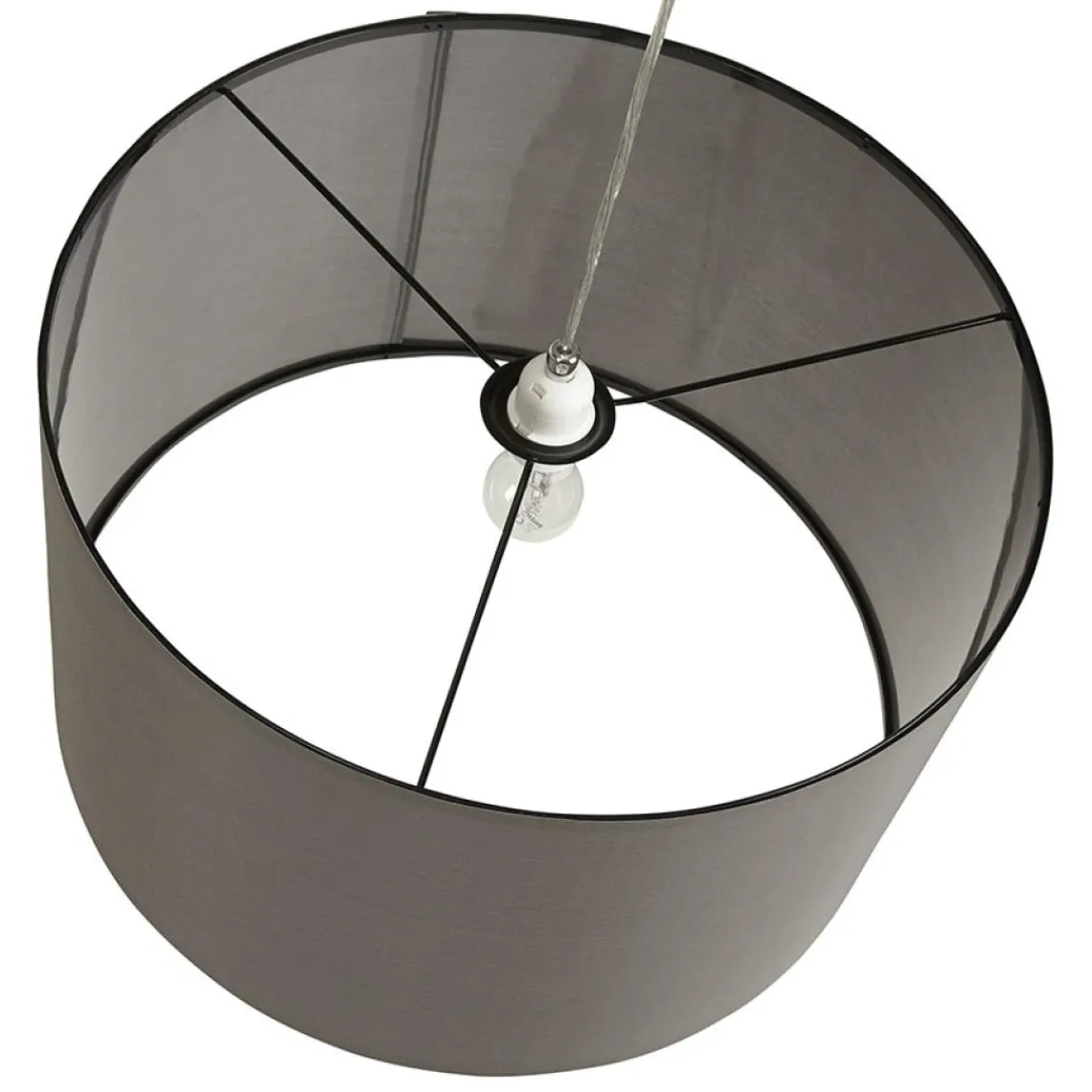 ALTEREGO Suspension 'BUNGEE' ronde avec abat-jour gris