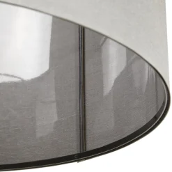 ALTEREGO Suspension 'BUNGEE' ronde avec abat-jour gris