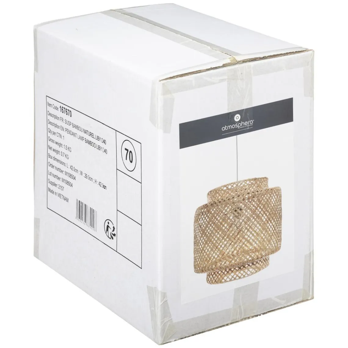 3S. x Home Suspension de Bambou Naturel Liby Hot