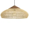 Macabane Suspension en rotin et teck recyclé SIXTINE couleur naturelle Discount