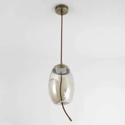 3S. x Home Suspension LED ODALIA Verre Transparent fumé