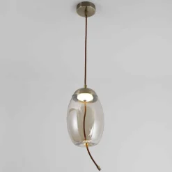 3S. x Home Suspension LED ODALIA Verre Transparent fumé