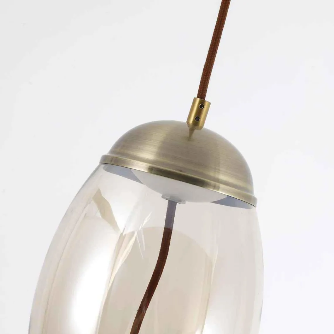 3S. x Home Suspension LED ODALIA Verre Transparent fumé