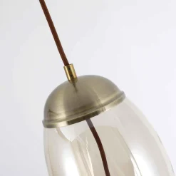 3S. x Home Suspension LED ODALIA Verre Transparent fumé