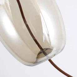 3S. x Home Suspension LED ODALIA Verre Transparent fumé