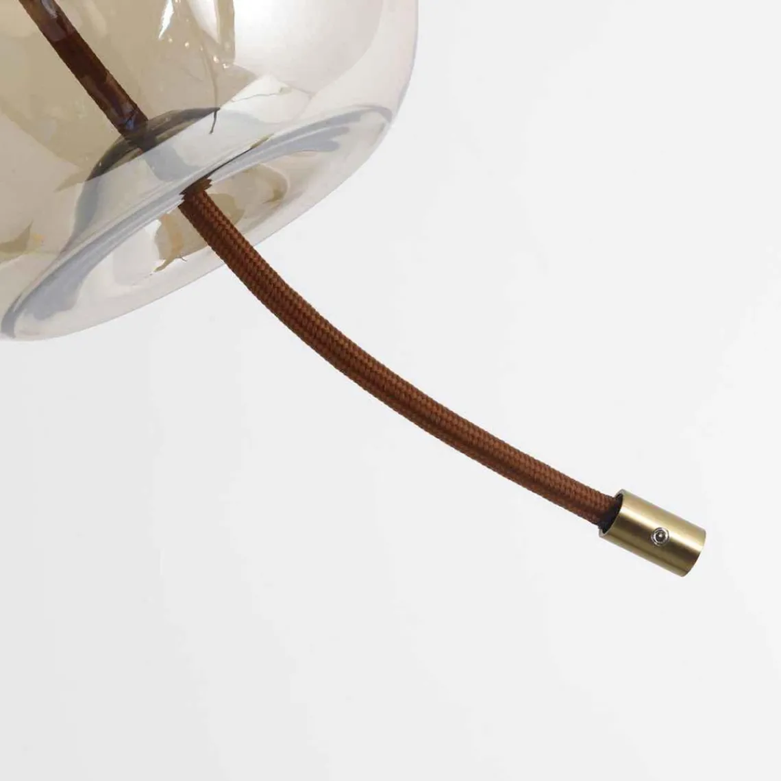 3S. x Home Suspension LED ODALIA Verre Transparent fumé