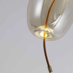 3S. x Home Suspension LED ODALIA Verre Transparent fumé