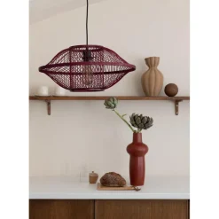 Good & Mojo Suspension Maui bambou abat-jour bordeaux Online
