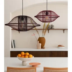 Good & Mojo Suspension Maui bambou abat-jour bordeaux Discount