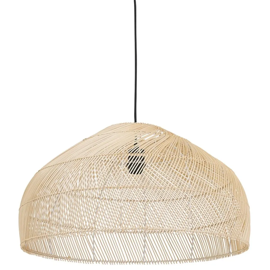 ALTEREGO Suspension ronde 'CANUL' en rotin tressé naturel Discount