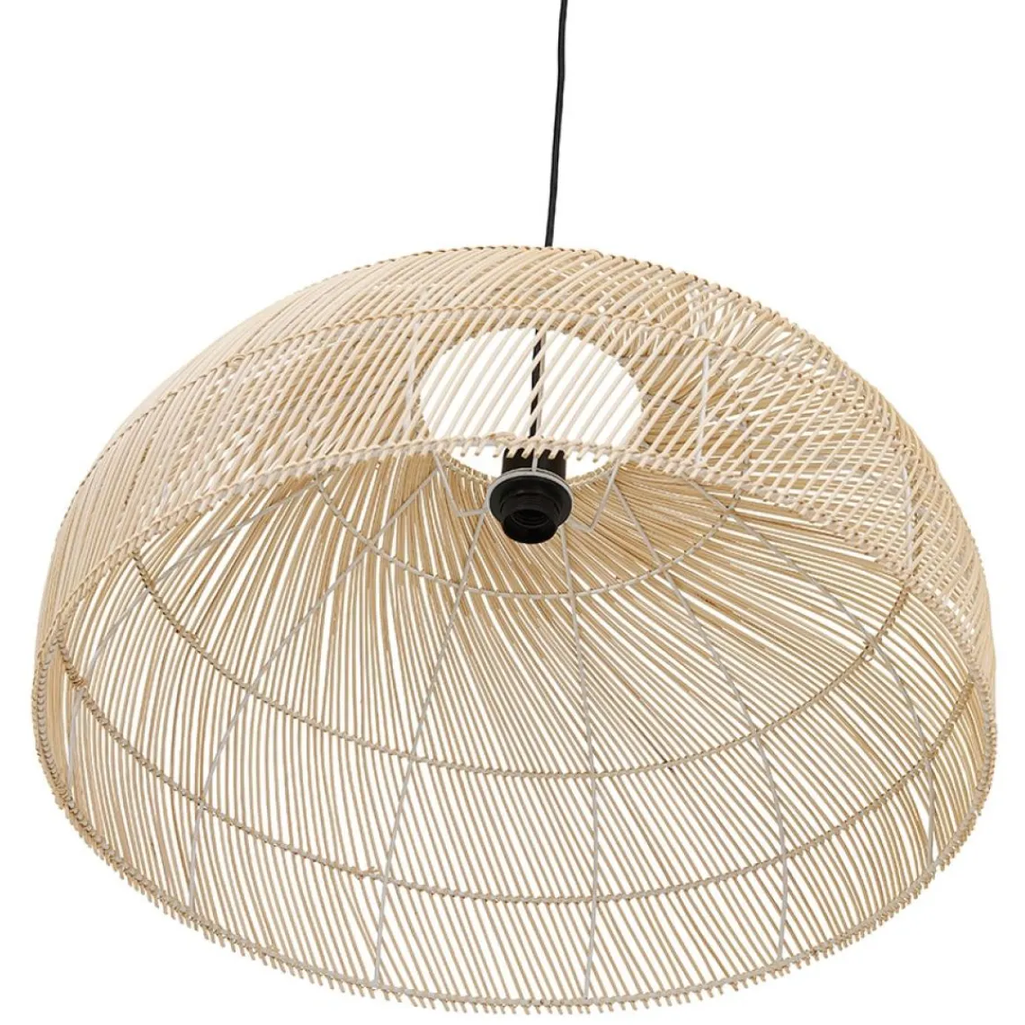 ALTEREGO Suspension ronde 'CANUL' en rotin tressé naturel Discount