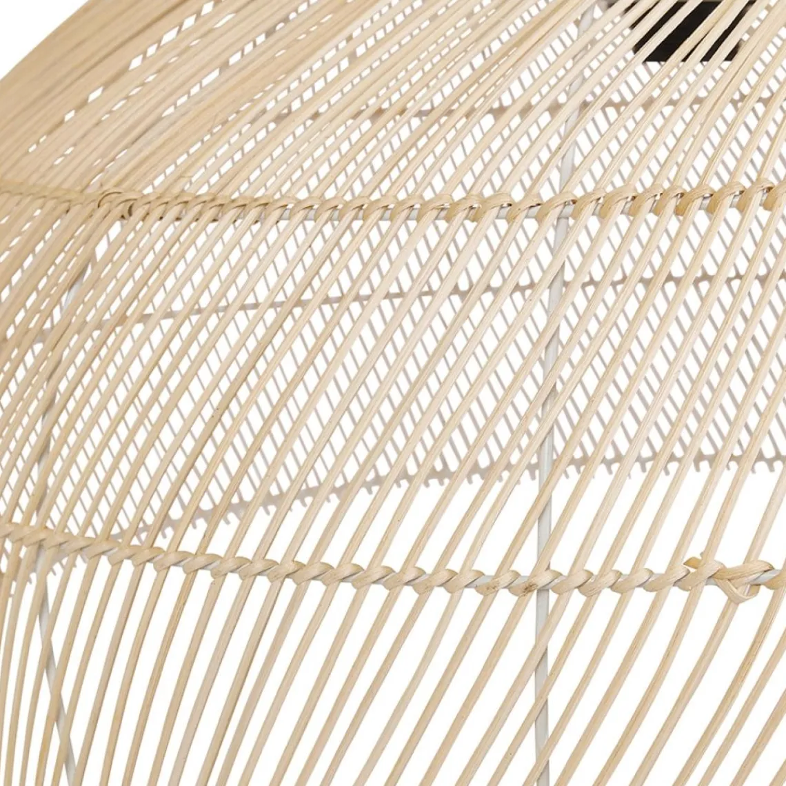 ALTEREGO Suspension ronde 'CANUL' en rotin tressé naturel Discount