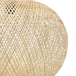 ALTEREGO Suspension ronde 'CASIMIRA MINI' en bambou naturel Hot