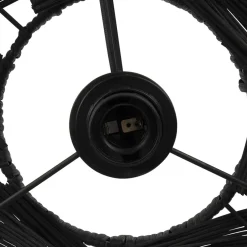 ALTEREGO Suspension style lanterne 'PACITO' en rotin noir