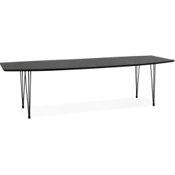 ALTEREGO Table à dîner ou de réunion extensible 'MOTUS' noire