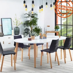 ALTEREGO Table à dîner ronde extensible 'IGLOU' style scandinave Hot