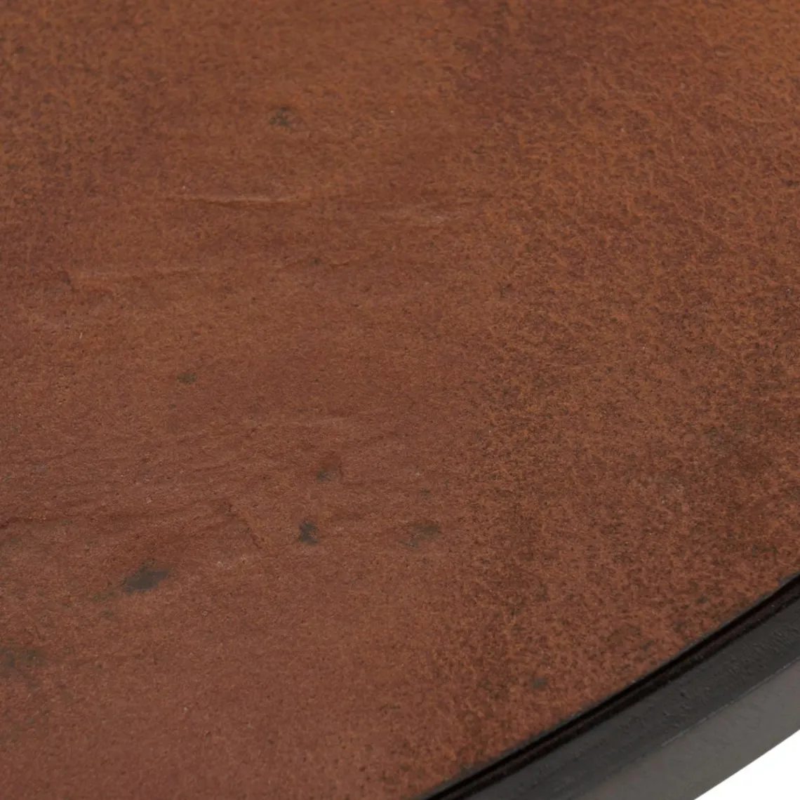 Macabane Table à manger 4 places couleur rouille effet pierre BASILE Discount