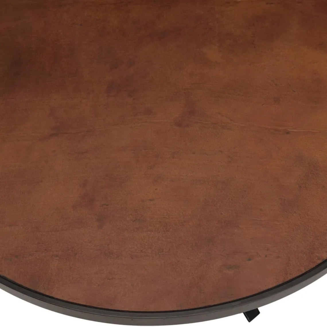 Macabane Table à manger 4 places couleur rouille effet pierre BASILE Discount