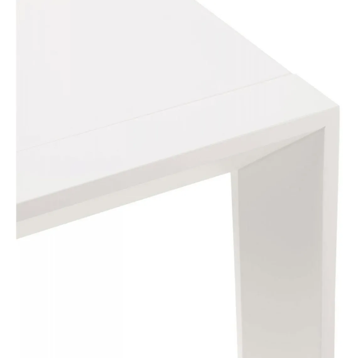 ALTEREGO Table à Manger blanche 2 rallonges KIMMIE Sale