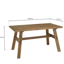 Macabane Table à manger bois Pin recyclé Online