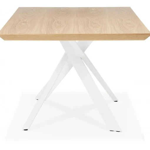 3S. x Home Table à Manger Couleur Naturel Métal Blanc ROYALTY Beige Outlet