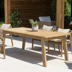Macabane Table à manger de jardin en acacia CELESTIN Online