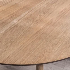 3S. x Home Table à Manger Design Ronde Scandinave Bois TRADITION 6P-MARRON Hot