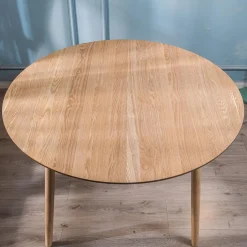 3S. x Home Table à Manger Design Ronde Scandinave Bois TRADITION 6P-MARRON Hot