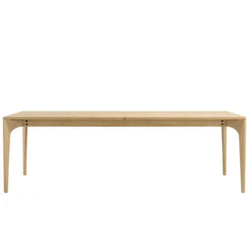 Macabane Table à manger extensible naturelle pieds en chêne massif MAXENCE Sale