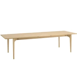 Macabane Table à manger extensible naturelle pieds en chêne massif MAXENCE Sale