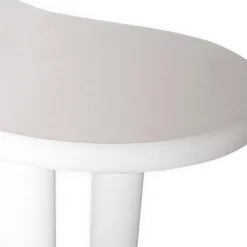 3S. x Home Table à manger forme nuage asymétrique VALDO Blanc minéral texturé Outlet