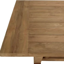 Macabane Table à manger jardin teck recyclé pieds en V inversé KALLY Marron Sale