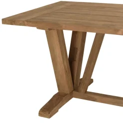 Macabane Table à manger jardin teck recyclé pieds en V inversé KALLY Marron Sale
