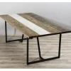 Macabane Table À Manger LEANDRE Bois Et Pieds En Métal 200 X 100 Cm Best