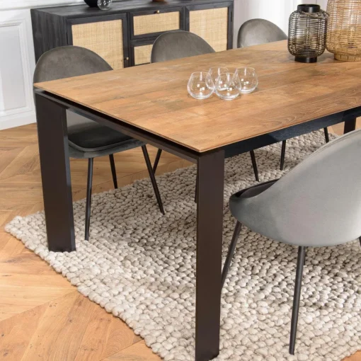 Macabane Table à manger MAXENCE 220/6501 pieds métal Online