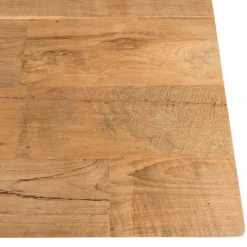 Macabane Table À Manger MAXENCE 220X100Cm Bois Teck Recyclé Pieds Croisés Teck Discount