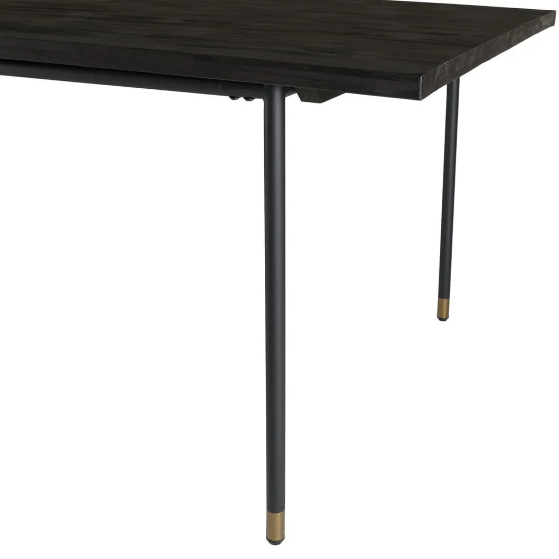 Macabane Table à Manger Noire 200 x 100 cm Pin Vieilli YANIS Online