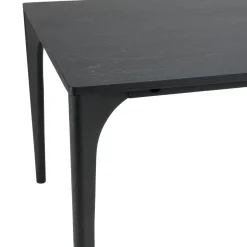 Macabane Table à manger e pieds en chêne massif MAXENCE Noir