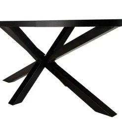 Macabane Table à manger ovale couleur rouille et effet pierre BASILE Clearance