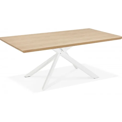 3S. x Home Table à Manger Piétement en Métal POTZ Beige Blanc Best