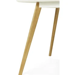 ALTEREGO Table à Manger rectangulaire blanche pieds bois CANDY Sale