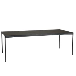 Macabane Table à manger rectangulaire Noir piètement métal Outlet