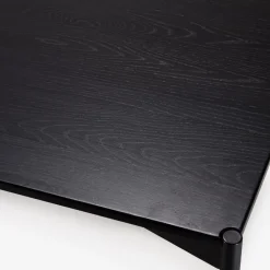 Macabane Table à manger rectangulaire Noir piètement métal Outlet