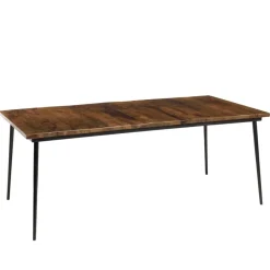 Macabane Table à manger rectangulaire en bois mahogany KIARA Discount
