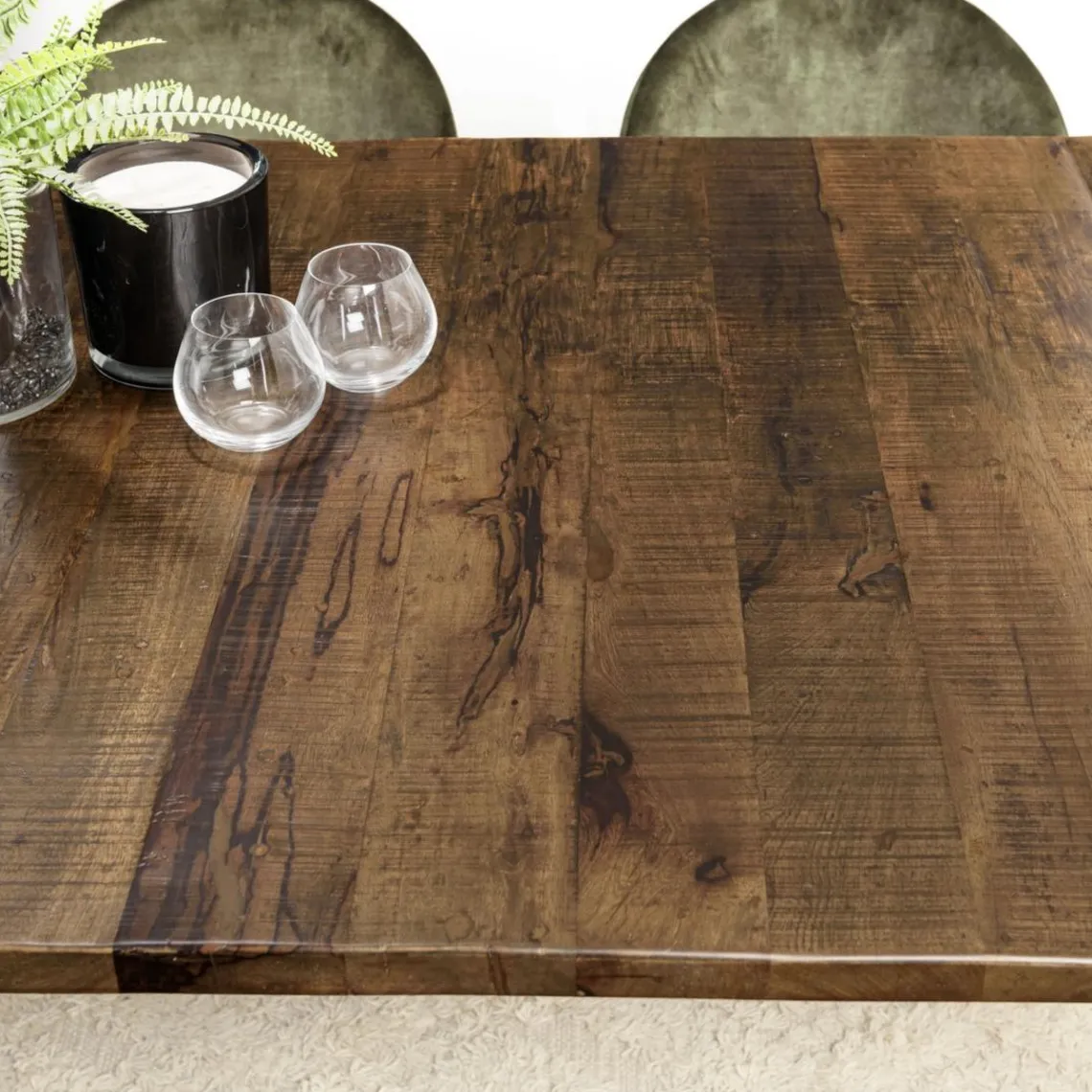 Macabane Table à manger rectangulaire en bois mahogany KIARA Discount